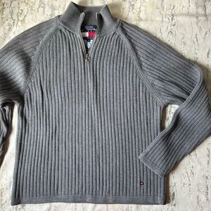 Tommy Hilfiger Y2K ribbed 1/4 zip sweater